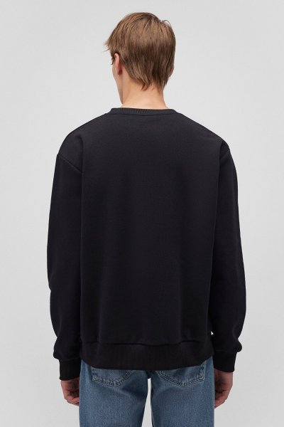 MAVİ BASKILI SWEATSHIRT Siyah