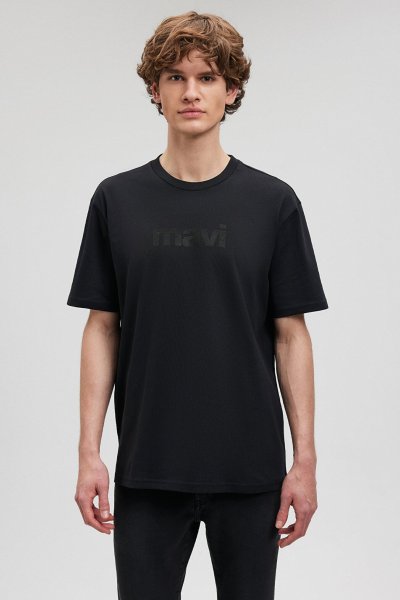 MAVİ LOGO TİŞÖRT Siyah