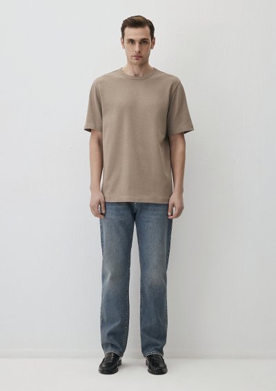 KISA KOL TİŞÖRT Derin Bej