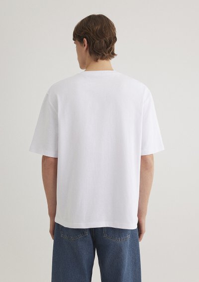 MAVİ BASKILI TİŞÖRT Beyaz