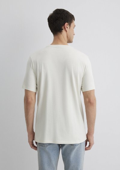 MAVİ BASKILI TİŞÖRT Sisli Gri