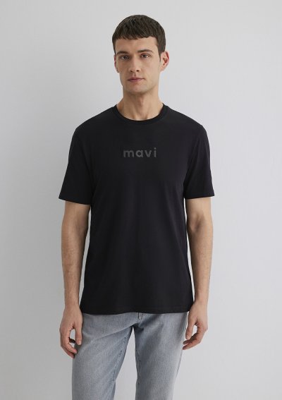 MAVİ BASKILI TİŞÖRT Siyah