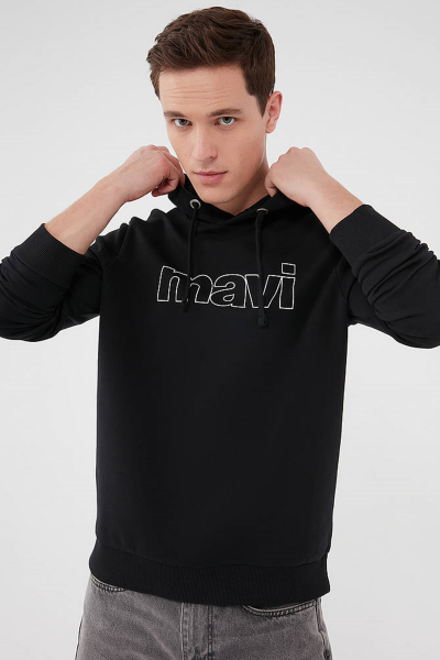 LOGO KAPÜŞONLU SWEATSHIRT  Siyah