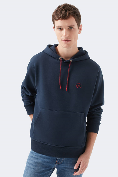 KAPÜŞONLU SWEATSHIRT Gece Lacivert