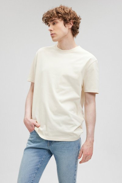 KISA KOL TİŞÖRT Bej