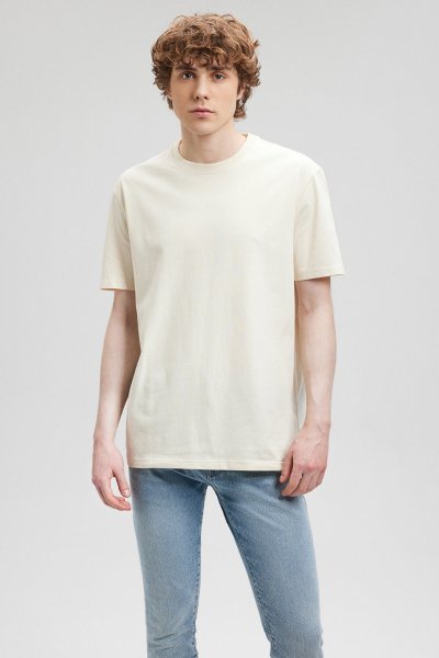 KISA KOL TİŞÖRT Bej