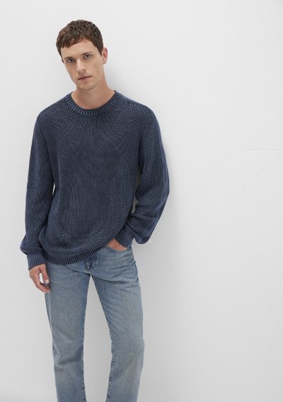 BISIKLET YAKA KAZAK Gece Lacivert