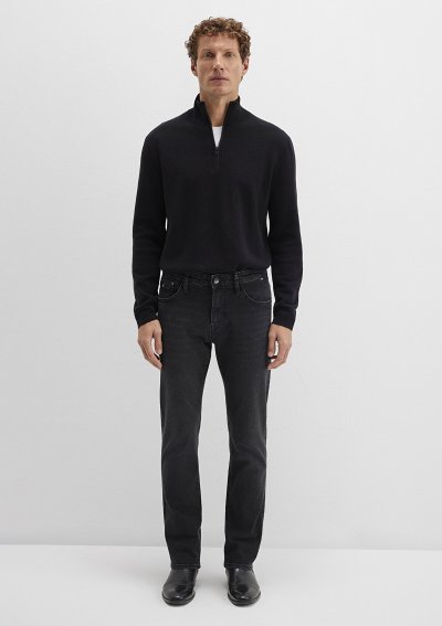 HALF ZIP KAZAK Siyah