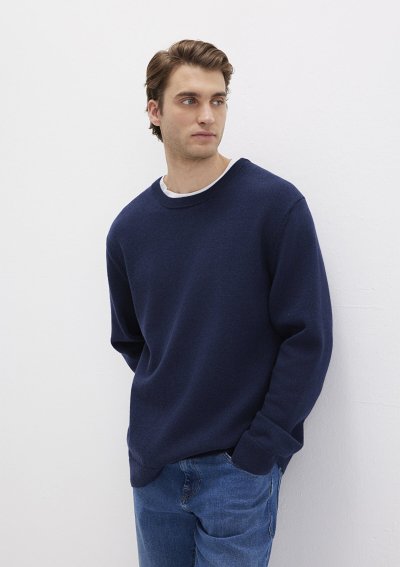 BİSİKLET YAKA KAZAK Gece Lacivert