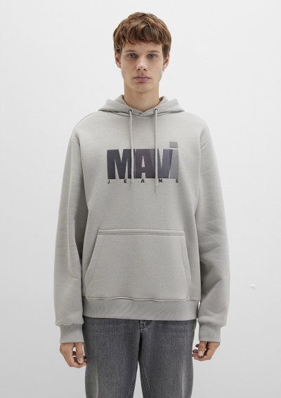MAVİ BASKILI SWEATSHIRT Mineral Gri
