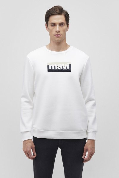 MAVİ SWEATSHIRT  Kırık Beyaz