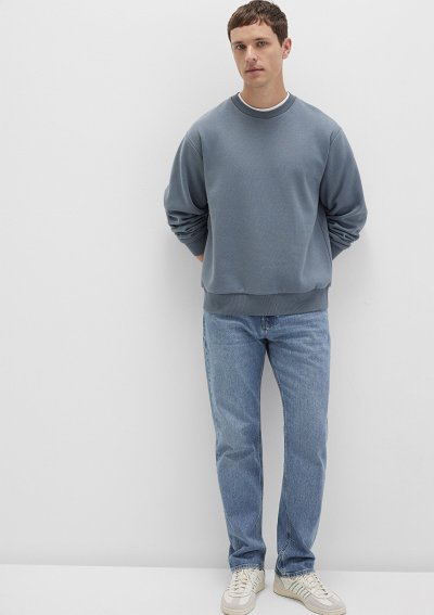 BİSİKLET YAKA SWEATSHIRT  Fırtına Gri