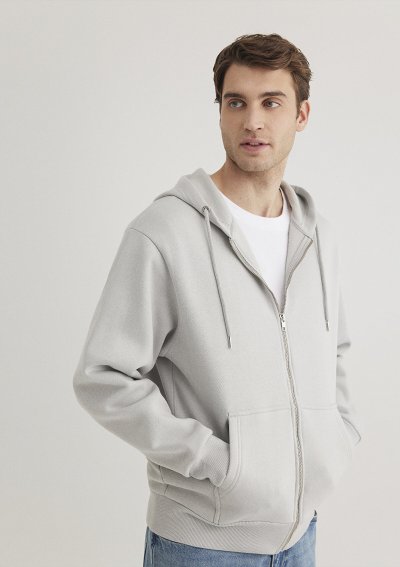 KAPÜŞONLU SWEATSHIRT  Açık Gri