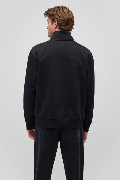 YARIM FERMUARLI SWEATSHIRT Siyah