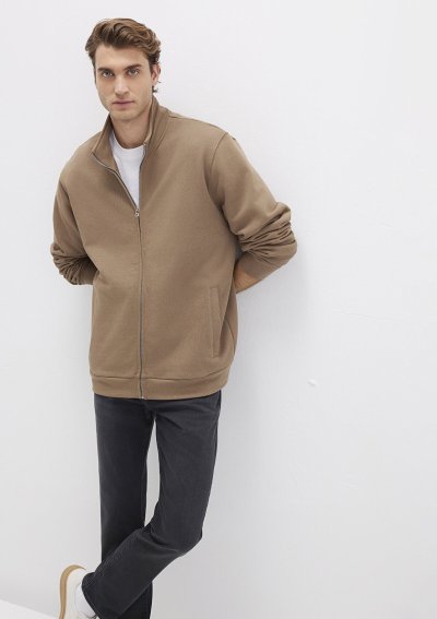 FULL ZIP SWEATSHIRT Shitake