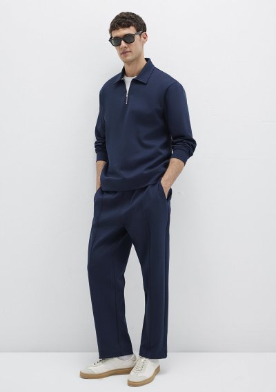 HALF ZIP SWEATSHIRT Safir Lacivert