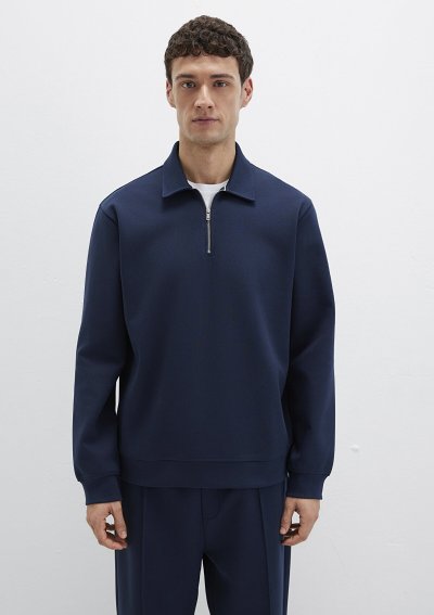 HALF ZIP SWEATSHIRT Safir Lacivert