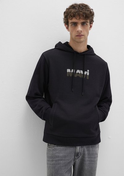 MAVİ KAPÜŞONLU SWEATSHIRT Siyah