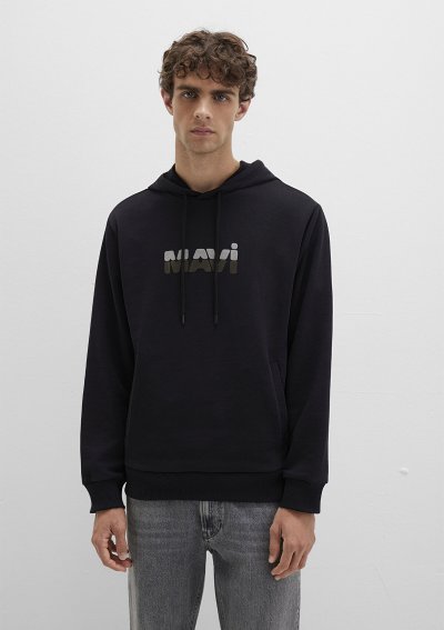 MAVİ KAPÜŞONLU SWEATSHIRT Siyah