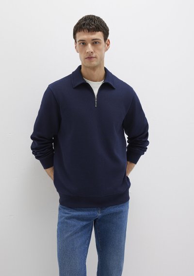 HALF ZIP SWEATSHIRT Baritone Blue