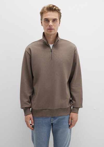 HALF ZIP SWEATSHIRT Walnut