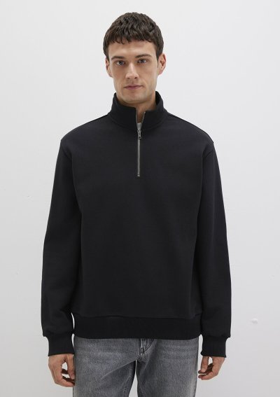 HALF ZIP SWEATSHIRT Siyah