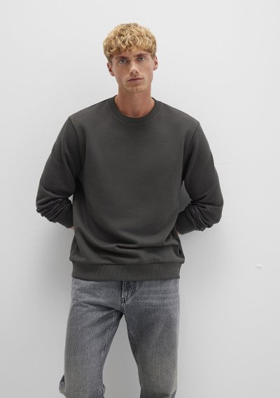 BİSİKLET YAKA SWEATSHIRT  Koyu Gri