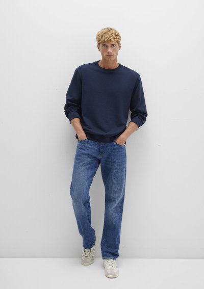 BİSİKLET YAKA SWEATSHIRT  Gece Lacivert