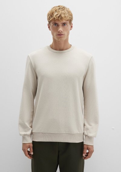 BİSİKLET YAKA SWEATSHIRT  Soluk Toz Beji