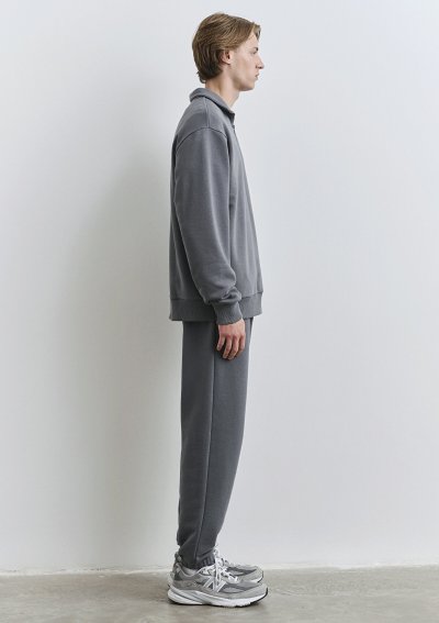 MAVİ LOGO BASKILI YARI FERMUARLI SWEATSH