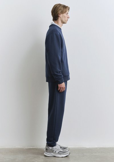 MAVİ LOGO BASKILI BİSİKLET YAKA SWEATSHI