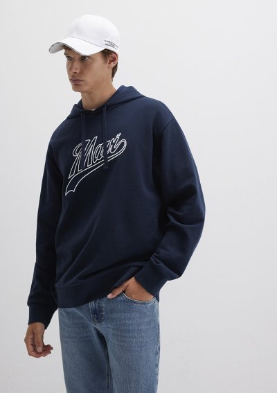 MAVİ LOGO KAPÜŞONLU SWEATSHIRT Gece Laci