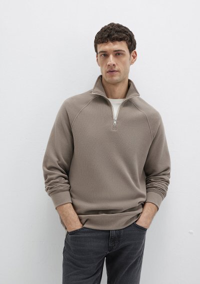 YARIM FERMUARLI SWEATSHIRT Walnut