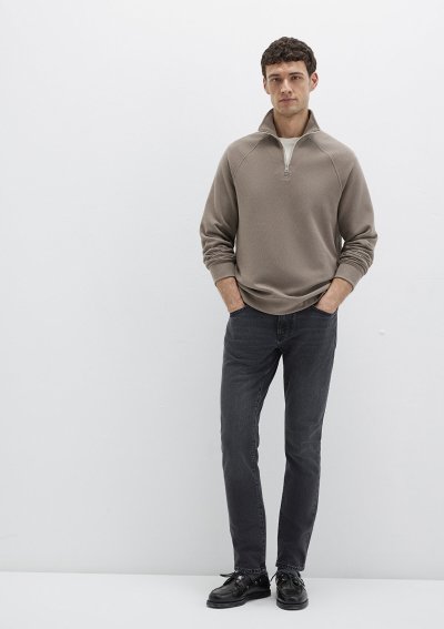 YARIM FERMUARLI SWEATSHIRT Walnut