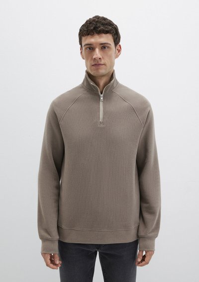 YARIM FERMUARLI SWEATSHIRT Walnut