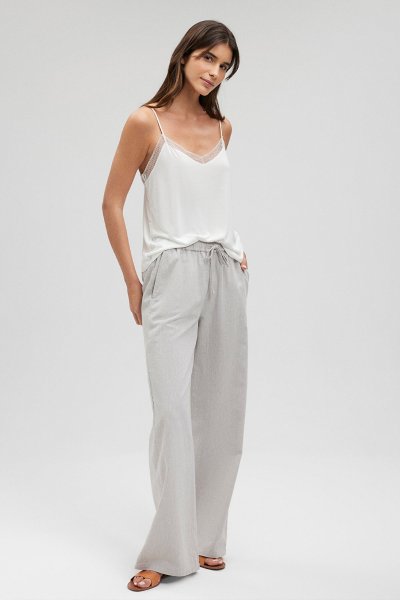 DOKUMA PANTOLON Açık Gri
