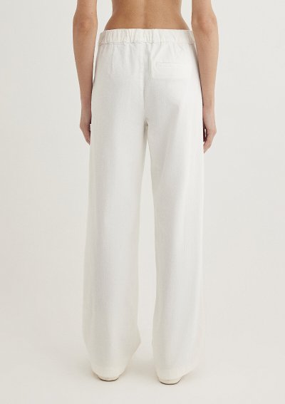 DOKUMA PANTOLON Kırık Beyaz