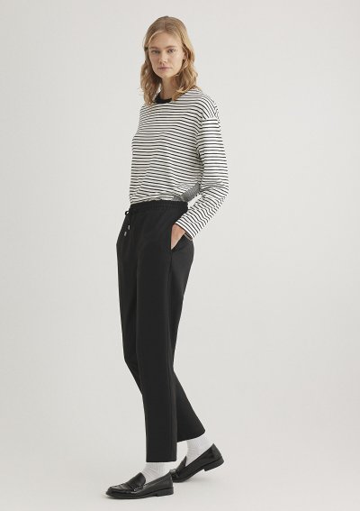 DOKUMA PANTOLON Siyah