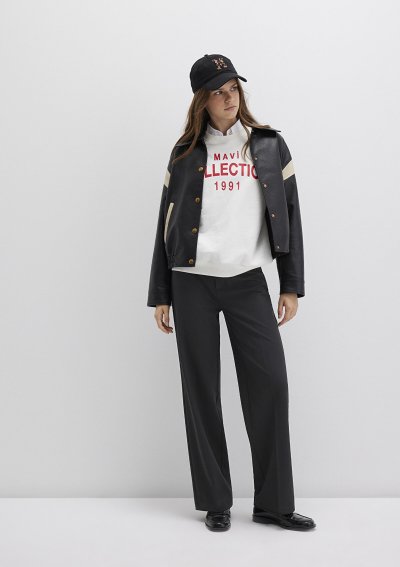 DOKUMA PANTOLON Siyah