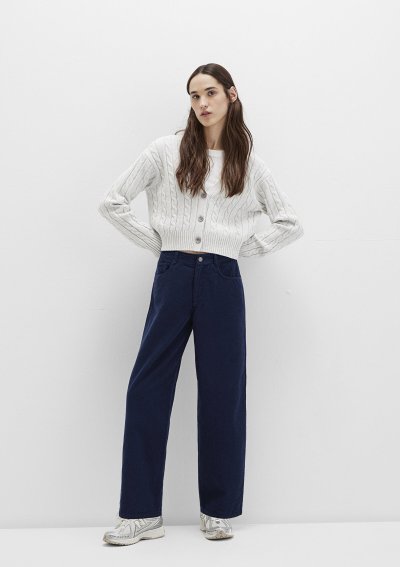 DOKUMA PANTOLON Derin Lacivert