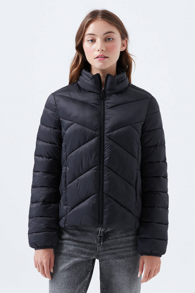 DİK YAKA CEKET Siyah