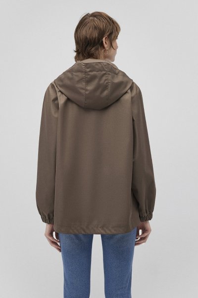 KAPÜŞONLU CEKET Koyu Vizon