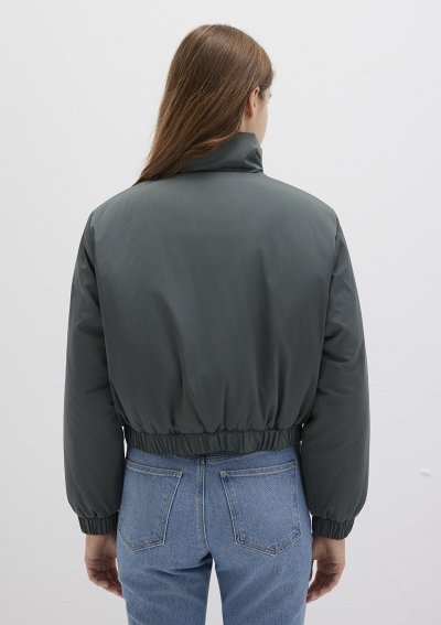 BASKILI CEKET Yosun Yeşili