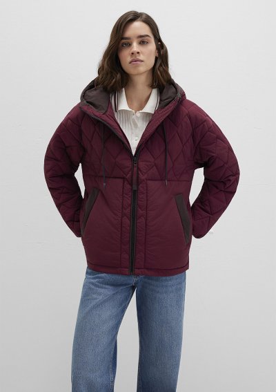 KAPŞONLU CEKET Maroon Banner