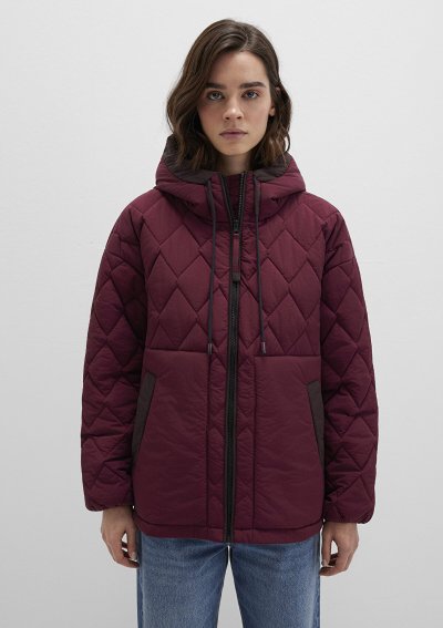 KAPŞONLU CEKET Maroon Banner