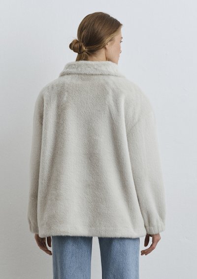 DİK YAKA CEKET Toz Beji