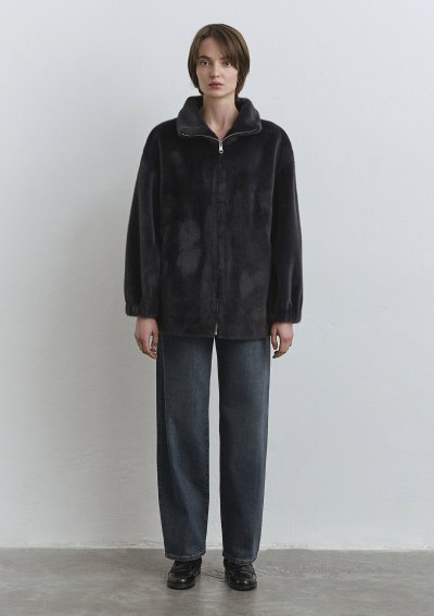 DİK YAKA CEKET Obsidyen