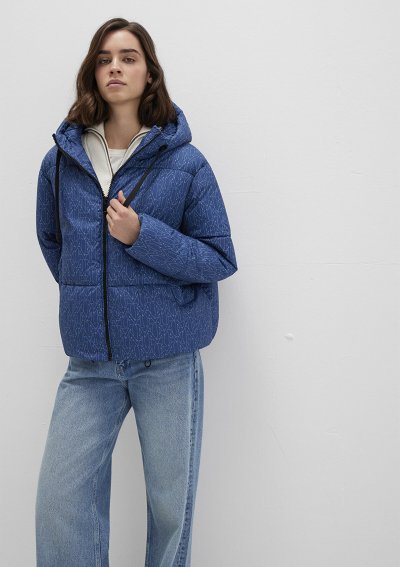 KAPİŞONLU CEKET Vintage Indigo M Print