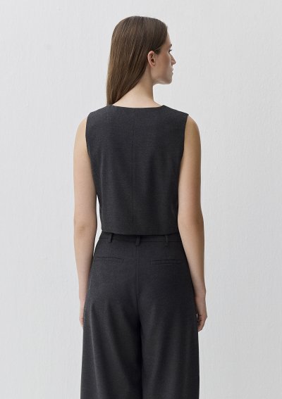 DOKUMA YELEK Antrasit Melange