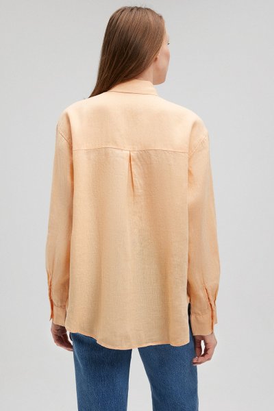 UZUN KOLLU GÖMLEK Caramel Cream